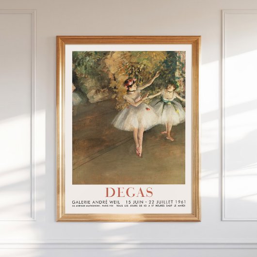 Poster Edgar Degas Deux danseurs sur scène Art Ballet Imp