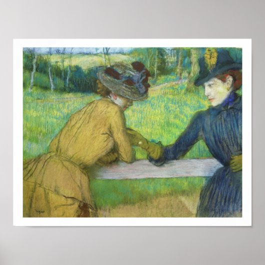 Poster Edgar Degas | Deux femmes penchées sur une porte (Devant)