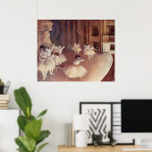 Poster Edgar Degas - Étape de ballet de la répétition de  (Bureau à domicile)