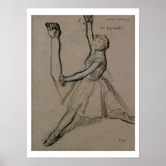 Poster Edgar Degas | Étude d'un danseur (Devant)