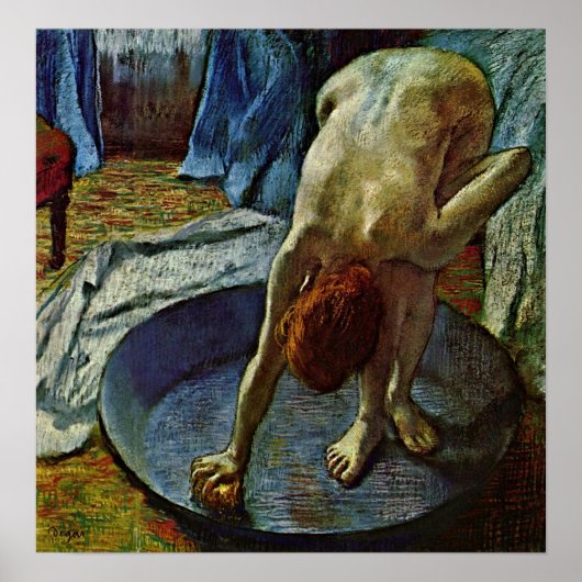 Poster Edgar Degas - Femme dans la baignoire (Devant)