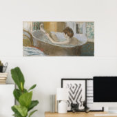Poster Edgar Degas | Femme dans son bain, éponge sa jambe (Bureau à domicile)