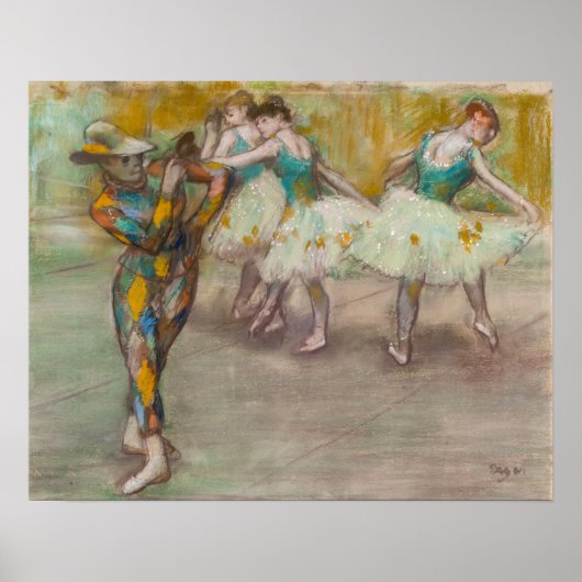 Poster Edgar Degas - Harlequin Dance (Devant)