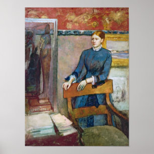 Poster Edgar Degas Helene Rouart dans son étude de père