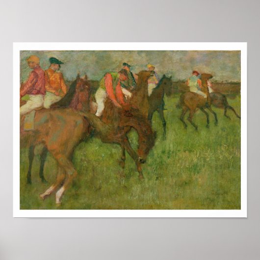Poster Edgar Degas | Jockeys, 1886-90 (Devant)
