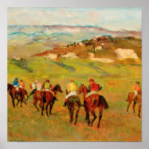 Poster Edgar Degas - Jockeys On Horseback