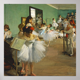 Poster Edgar Degas La Classe Danse Ballerina Peinture
