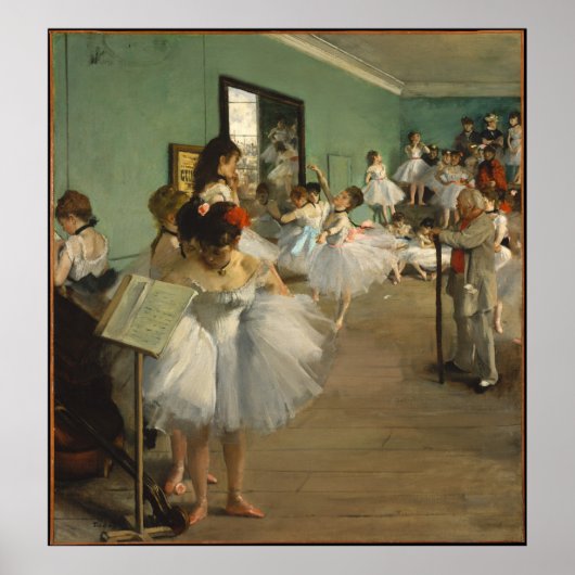Poster EDGAR DEGAS - La classe de danse 1874 (Devant)