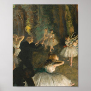 Poster Edgar Degas La Répétition Du Ballet Sur La Scène