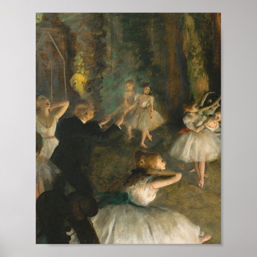 Poster Edgar Degas La Répétition Du Ballet Sur La Scène (Devant)