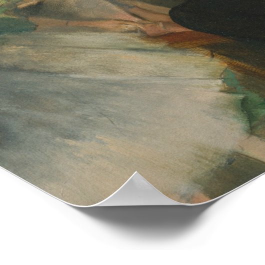 Poster Edgar Degas - La répétition du ballet sur scène (Coin)