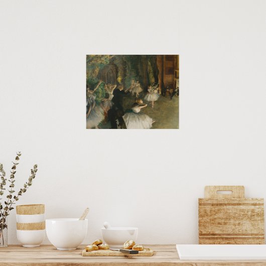 Poster Edgar Degas - La répétition du ballet sur scène (Cuisine)