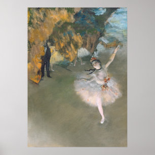 Poster Edgar Degas   L'étoile ou la danseuse sur scène