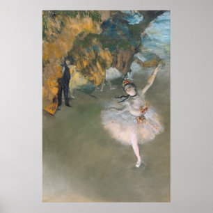 Poster Edgar Degas   L'étoile ou la danseuse sur scène