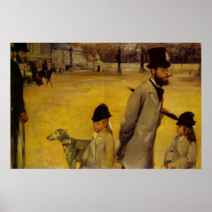 Poster Edgar Degas - Place de Concorde 1875 toile à huile