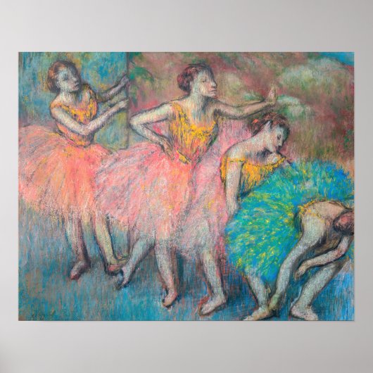 Poster Edgar Degas - Quatre danseuses (Devant)