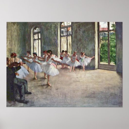 Poster Edgar Degas - Répétition de ballet (Devant)