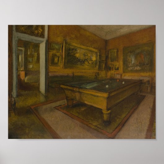 Poster Edgar Degas - Salle de billard à Menil-Hubert (Devant)