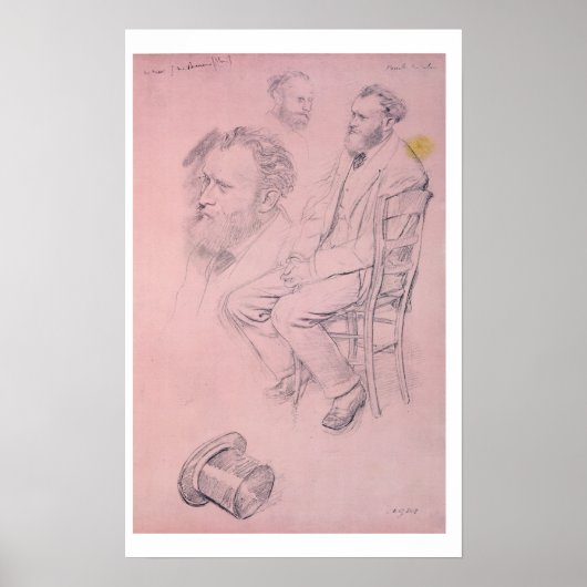 Poster Edgar Degas | Study for Portrait of Edouard Manet (Devant)
