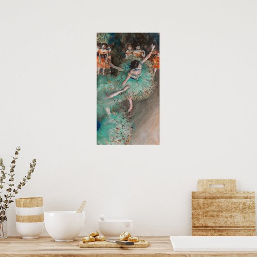 Poster Edgar Degas - Swaying Dancer / Danseuse en vert (Cuisine)