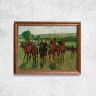 Poster Edgar Degas The Riders Horses Art