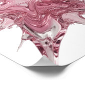 Poster Edgy Rose CLAPÉS D'EAU Texte 3D Art (Coin)