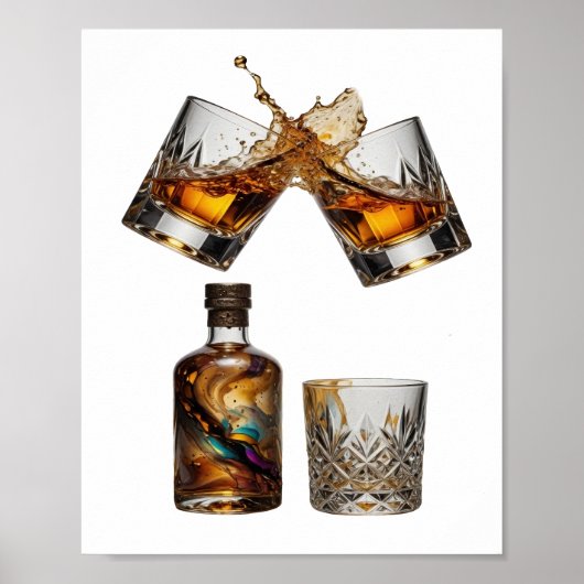 Poster Edgy Silver WHISKY SPLASH (Devant)