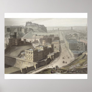 Poster Edimbourg, de Calton Hill, de "A Voyage Around