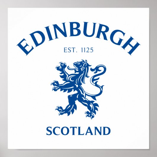 Poster EDIMBOURG Écosse (Devant)