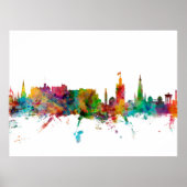 Poster Édimbourg Scotland Skyline (Devant)