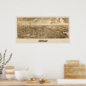 Poster Edinboro, PA Carte panoramique - 1898 (Cuisine)