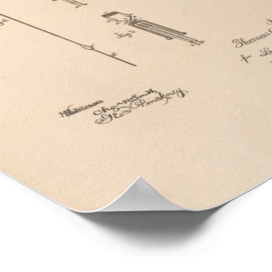 Poster / Edison Light Bulb Patent (Hoek)