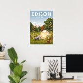 Poster Edison New Jersey vintage (Bureau à domicile)