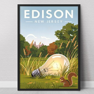 Poster Edison New Jersey vintage