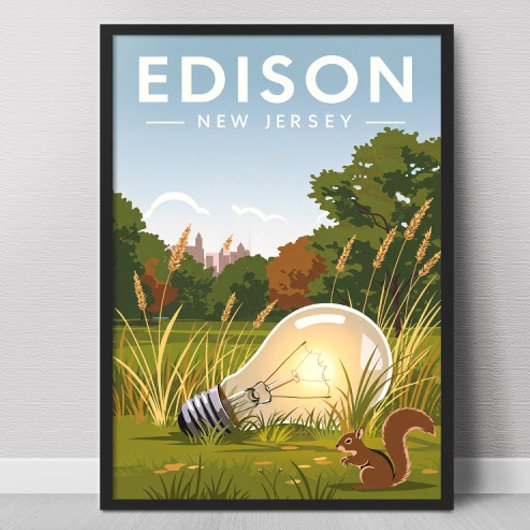 Poster Edison New Jersey vintage