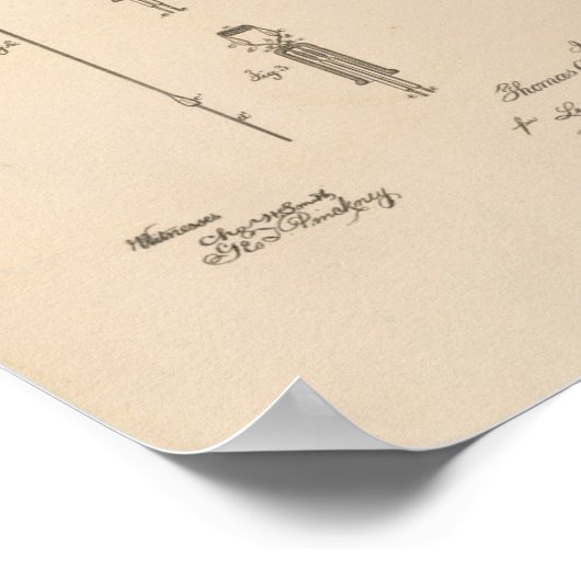 Poster Edison Patent Light Bulle (Coin)