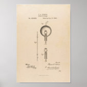 Poster Edison Patent Light Bulle (Devant)