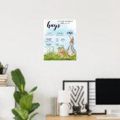 Poster Editable, Diagramme de jalon, Peter Rabbit, Bunny, (Bureau à domicile)