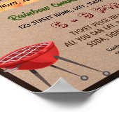 Poster Editable Été barbecue prospectus (Coin)