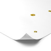 Poster Éditable Fleurs Bleues Lemon Réception de Mariage  (Coin)