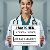 Poster Editable Match Day Sign Medical Graduation