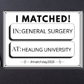 Poster Editable Match Day Sign Medical Graduation