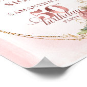 Poster Éditable Minimal Blush Botanique 50 Anniversaire 8 (Coin)