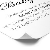 Poster Editable Ne pas dire Bébé Signe, attraper une broc (Coin)