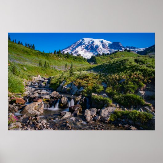 Poster Edith Creek et Mount Rainier Morning Light (Devant)
