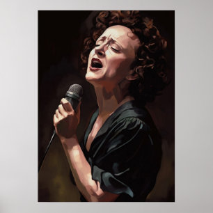Poster Edith piaf - Peinture