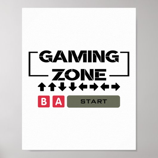 Poster Édition Bouton Zone de Jeu (Devant)