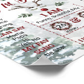 Poster Edition hiver de premier anniversaire personnalisé (Coin)