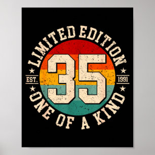 Poster édition limitée 35 ans vintage 1991 35ème