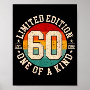 Poster édition limitée 60 ans vintage 1966 60ème